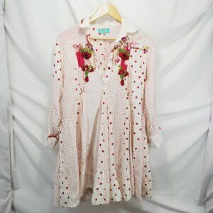 Floral Polka Dot Mini Dress